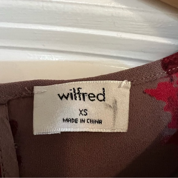 Wilfred Cambrai blouse, floral cropped short sleeves size XS excellent condition - Picture 10 of 12